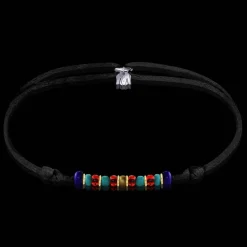 Outlet Michaël Vessière Bracelet Amazone Verre De Murano Sur Cordon