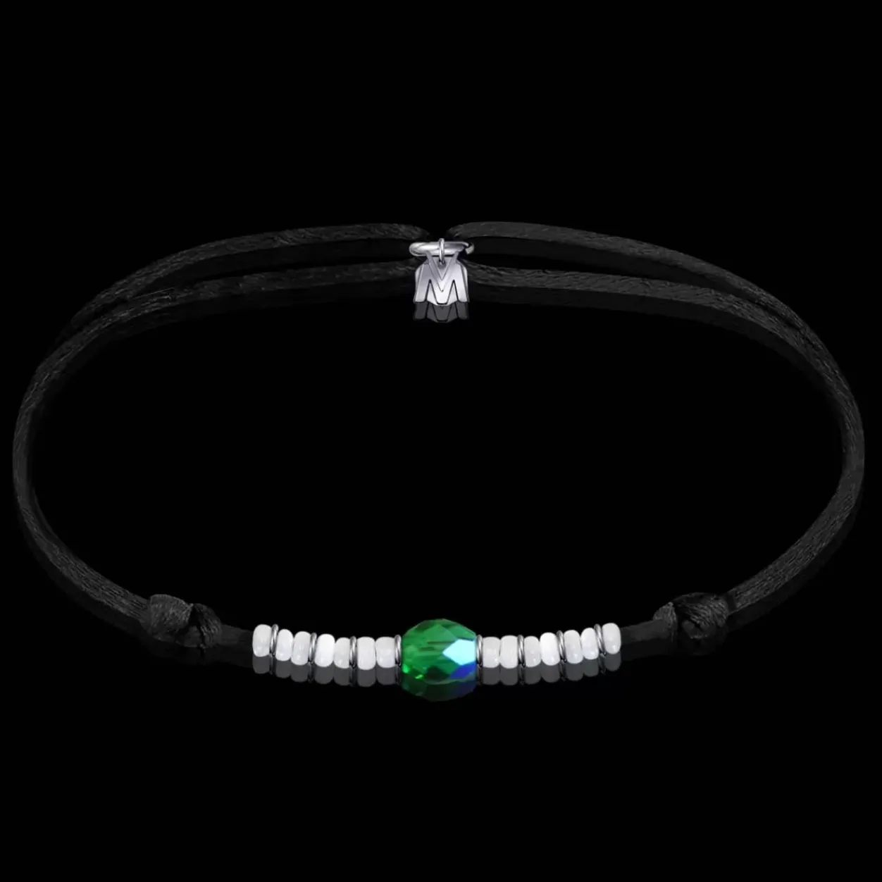 Michaël Vessière Bracelet Amitie Espoir Cristal Vert