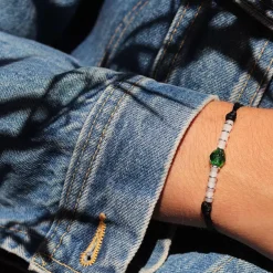 Michaël Vessière Bracelet Amitie Espoir Cristal Vert