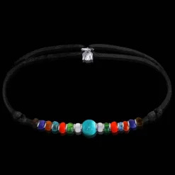 Sale Michaël Vessière Bracelet Arlequin Turquoise