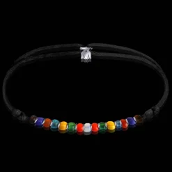 Hot Michaël Vessière Bracelet Arlequin Verre De Murano Sur Cordon