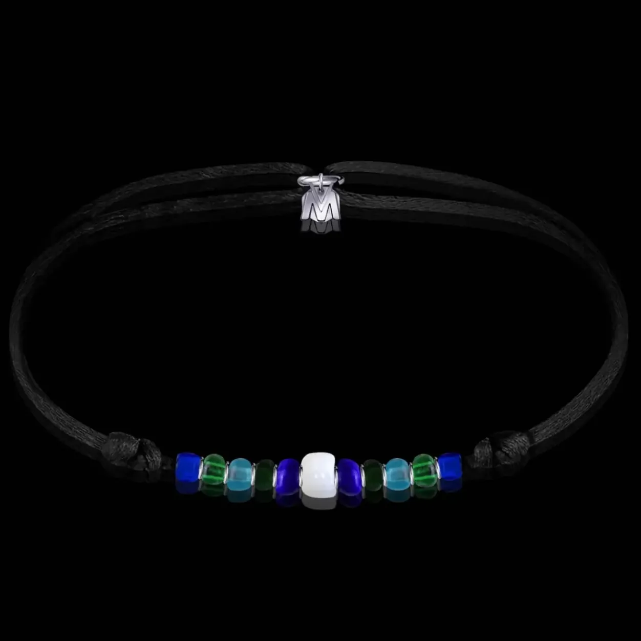 New Michaël Vessière Bracelet Aurore Polaire De Murano Sur Cordon