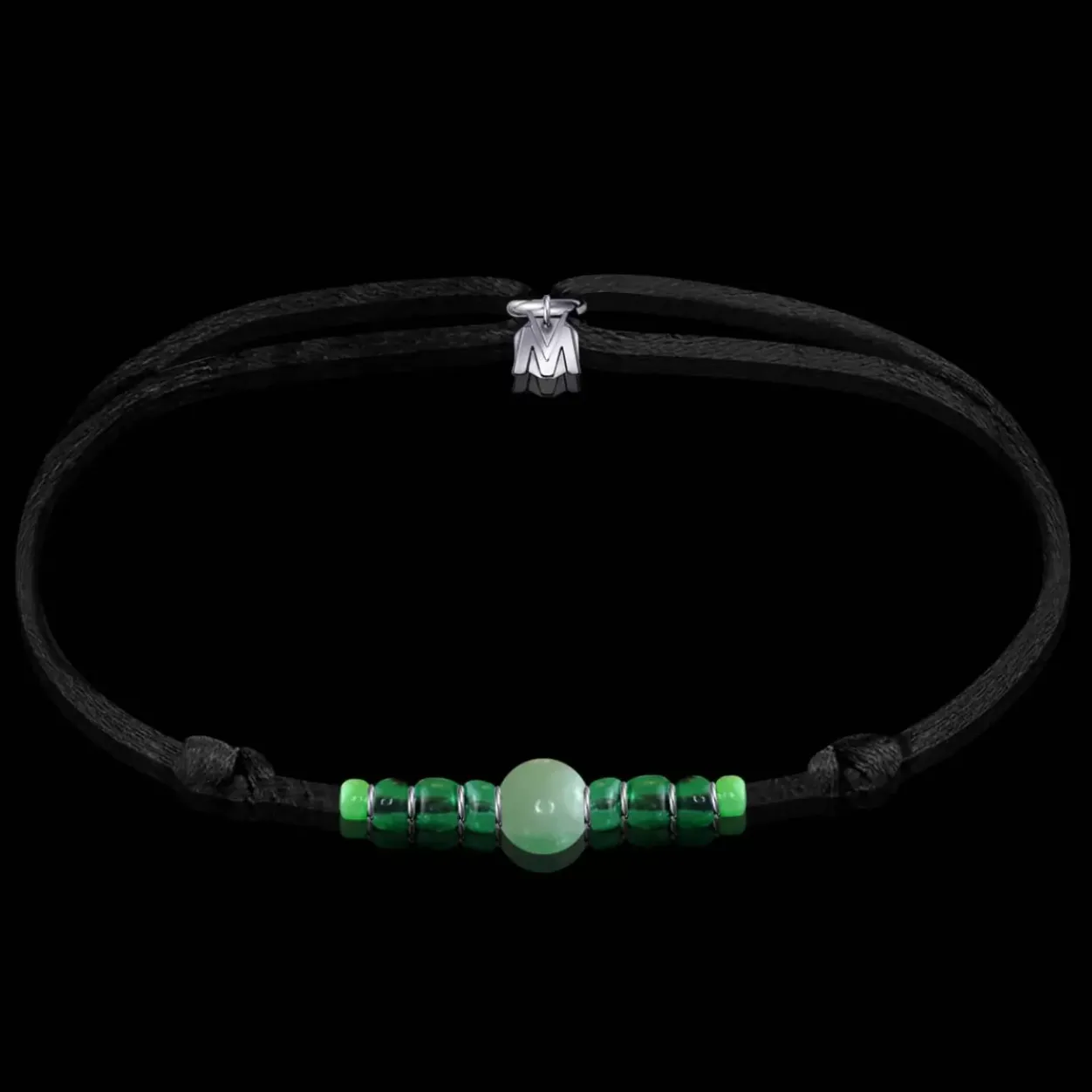 Discount Michaël Vessière Bracelet Aventurine + Verre De Murano