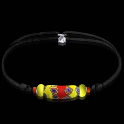 Sale Michaël Vessière Bracelet Banane Verre De Murano Sur Cordon - 1 Ex