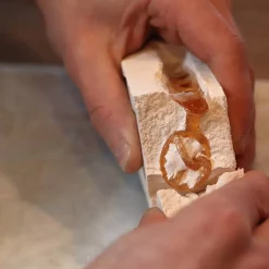 Clearance Michaël Vessière Bracelet Bretzel Ambre Pate De Cristal