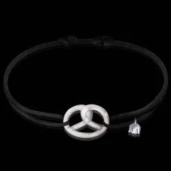 Online Michaël Vessière Bracelet Bretzel Incolore Pate De Cristal