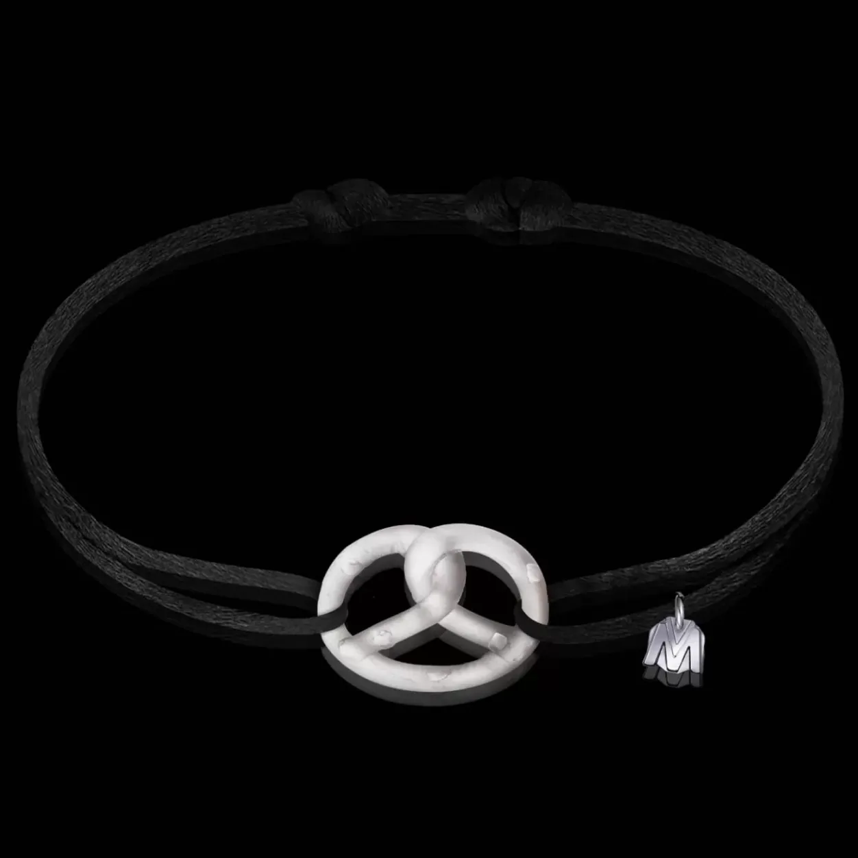 Online Michaël Vessière Bracelet Bretzel Incolore Pate De Cristal