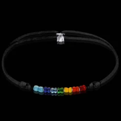 Michaël Vessière Bracelet Chakras Verre De Murano Sur Cordon