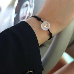 New Michaël Vessière Bracelet Chardon Lorrain Incolore Sur Cordon