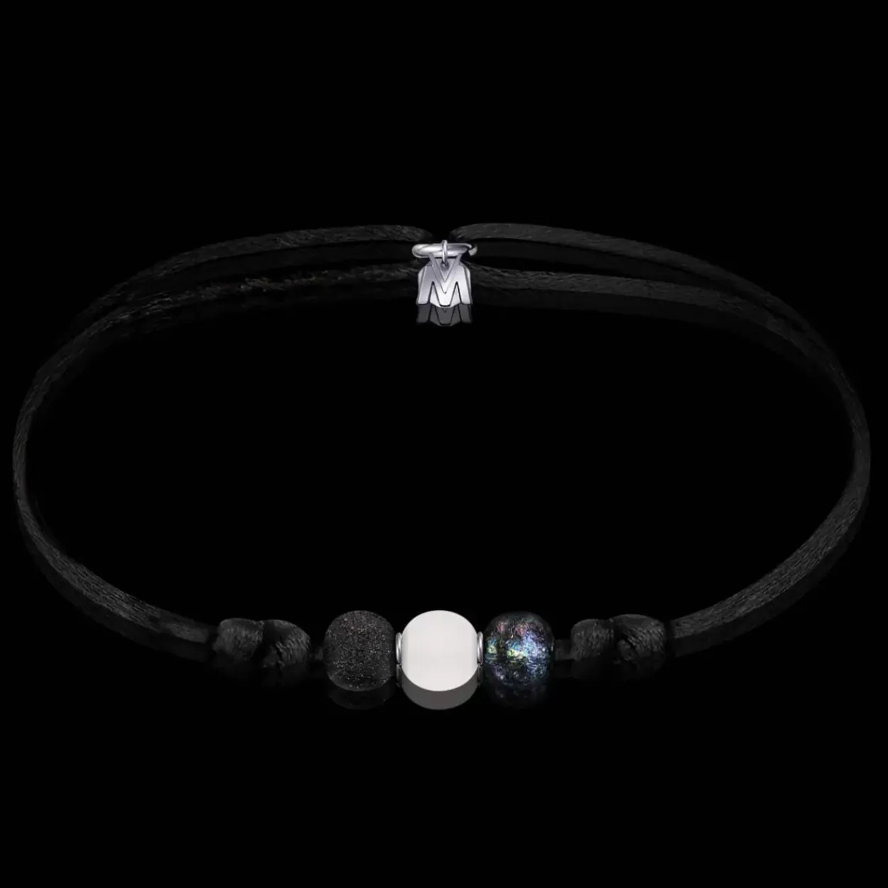 Online Michaël Vessière Bracelet Cristal De Roche + Verre Made In France