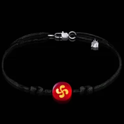 Discount Michaël Vessière Bracelet Croix Basque Sur Cordon