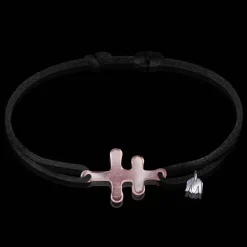 Discount Michaël Vessière Bracelet Croix De Lorraine Amethyste Pate De Verre