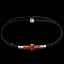 Michaël Vessière Bracelet De Protection Cornaline Sur Cordon