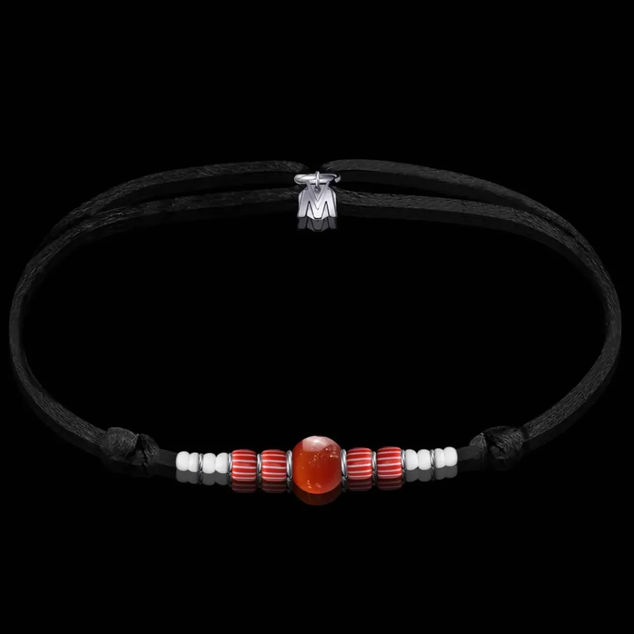 Michaël Vessière Bracelet De Protection Cornaline Sur Cordon