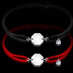Clearance Michaël Vessière Bracelet Duo Pierre Claire - Le Rouge Et Le Noir