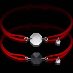Hot Michaël Vessière Bracelet Duo Rock En Cristal - Le Clair Et Le Noir