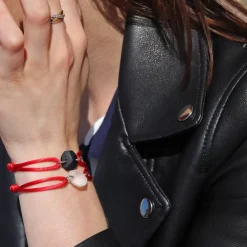 Hot Michaël Vessière Bracelet Duo Rock En Cristal - Le Clair Et Le Noir