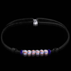 Online Michaël Vessière Bracelet Frenchie Verre De Murano Sur Cordon