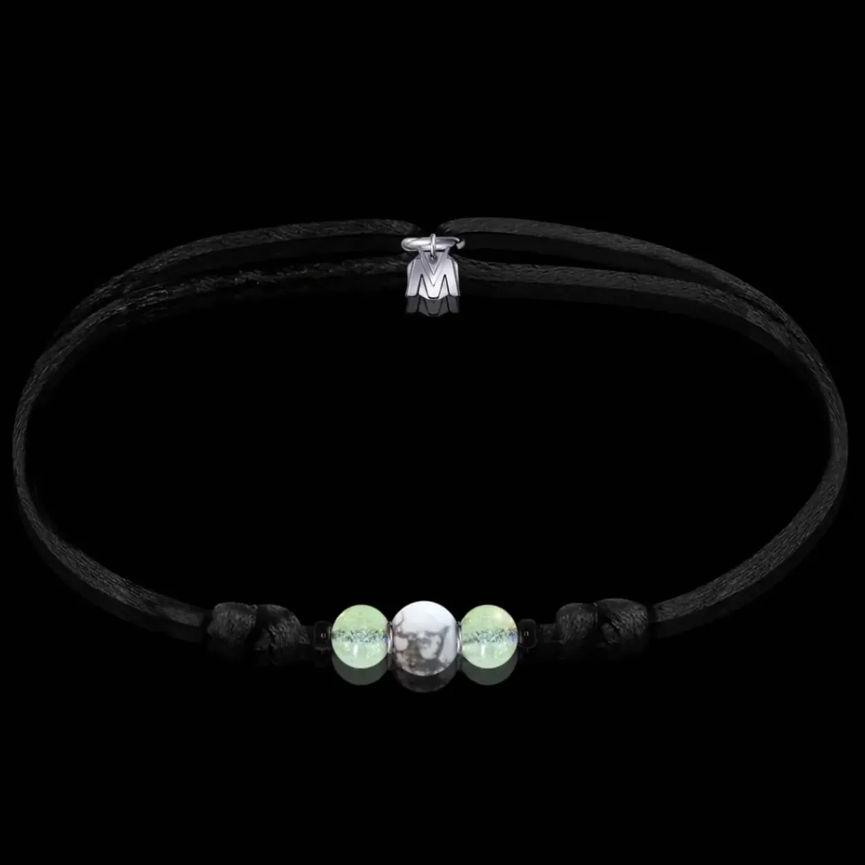 Michaël Vessière Bracelet Howlite + Verre Made In France