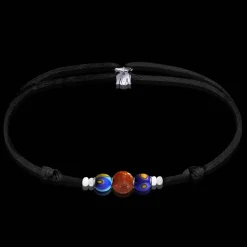Sale Michaël Vessière Bracelet Jaspe Rouge Coachella Verre De Murano