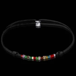 Clearance Michaël Vessière Bracelet "Le Seul, L'Unique" Verre De Murano Sur Cordon