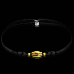 Clearance Michaël Vessière Bracelet Mango Verre De Murano Sur Cordon - 5 Ex