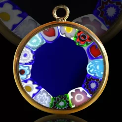 Online Michaël Vessière Bracelet Medaillon L'Original De Murano Sur Cordon