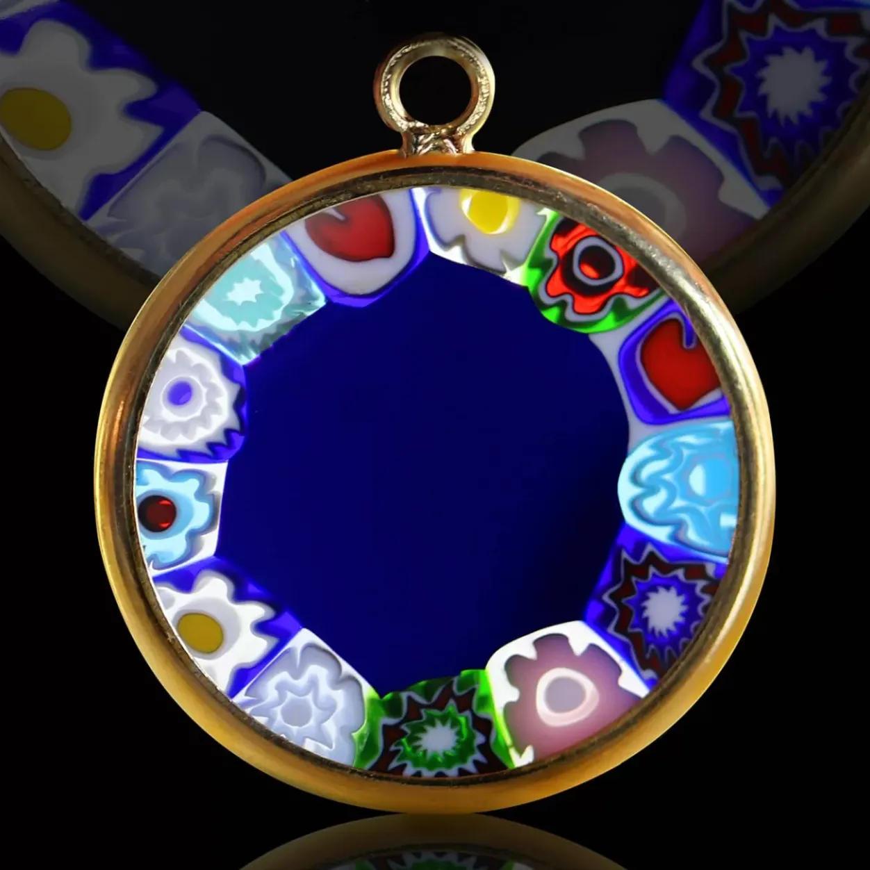 Online Michaël Vessière Bracelet Medaillon L'Original De Murano Sur Cordon