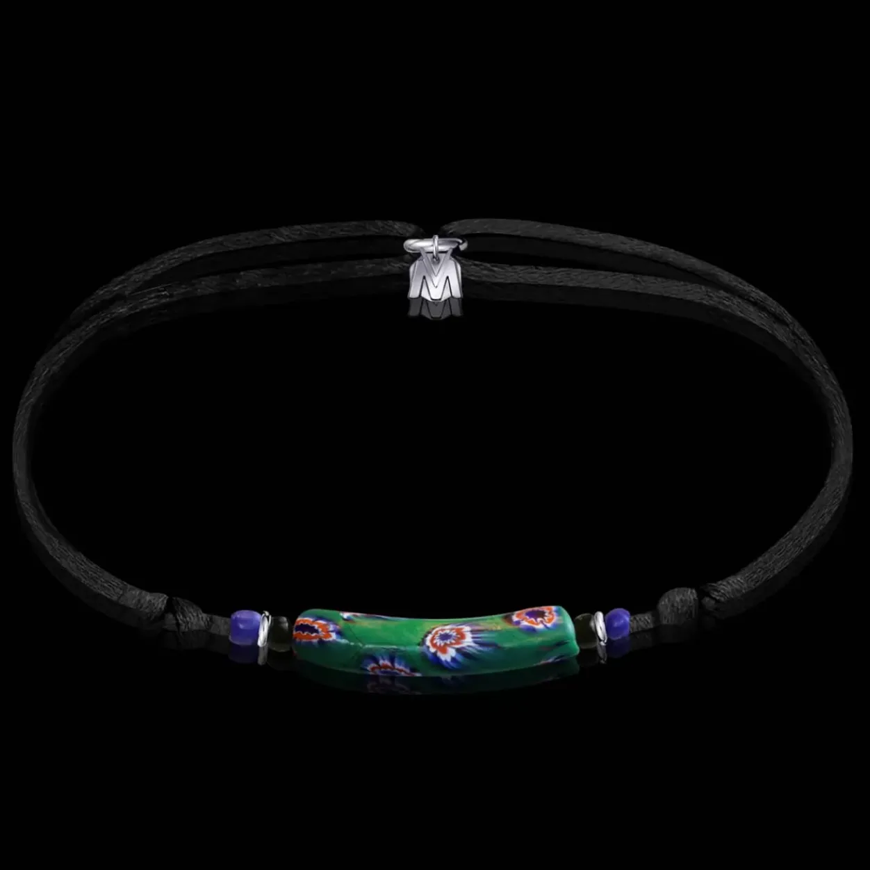 Michaël Vessière Bracelet Millefiori - Le Tribal (7 Ex) Sur Cordon
