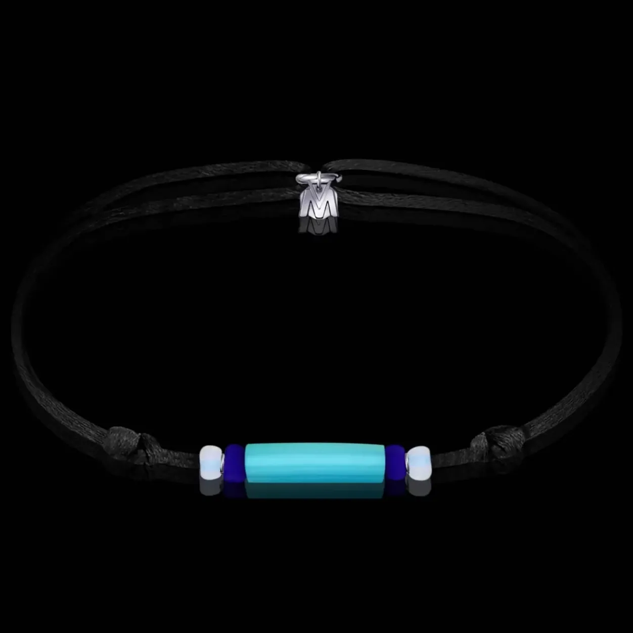 Michaël Vessière Bracelet Mykonos Verre De Murano Sur Cordon - 50 Ex
