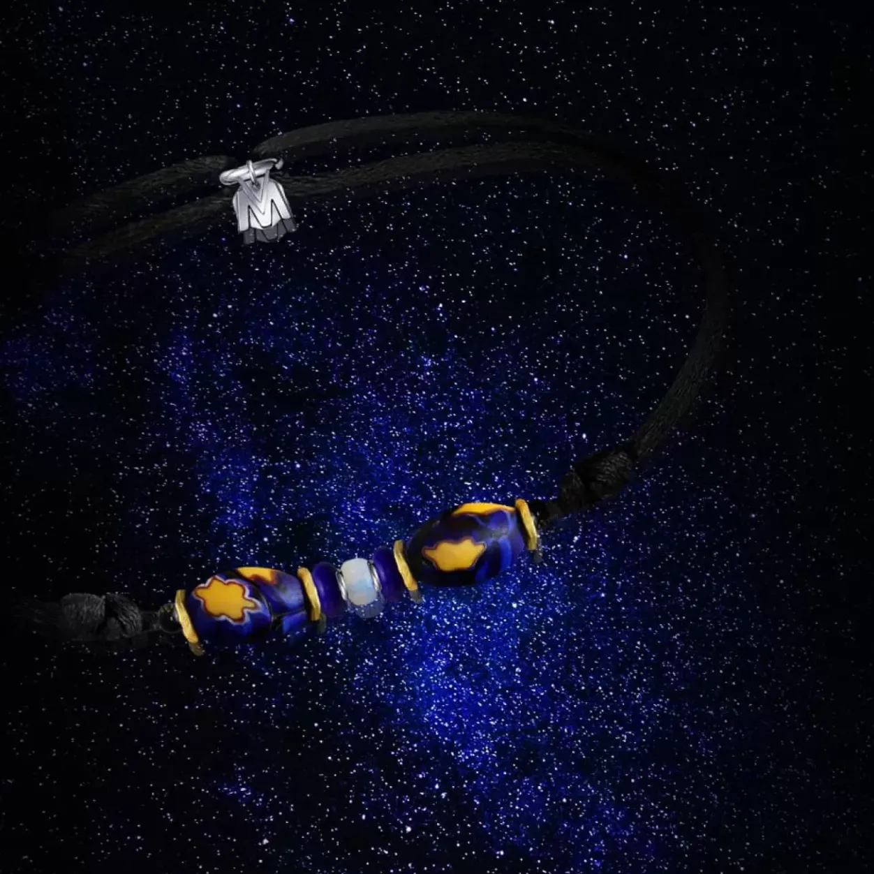 New Michaël Vessière Bracelet Nuite Etoilee Verre De Murano - 6 Ex