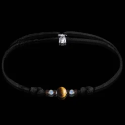 Sale Michaël Vessière Bracelet Oeil-De-Tigre + Verre De Murano