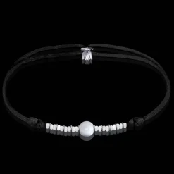 Outlet Michaël Vessière Bracelet Pierre Aigue-Marine Immacule Sur Cordon