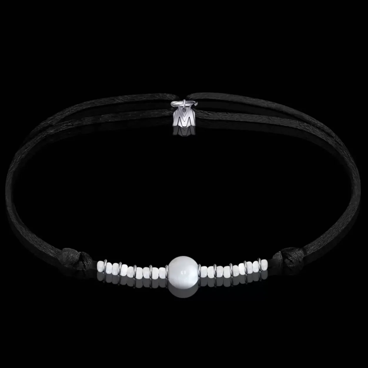 Outlet Michaël Vessière Bracelet Pierre Aigue-Marine Immacule Sur Cordon
