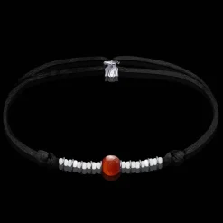 Online Michaël Vessière Bracelet Pierre Cornaline Immacule Sur Cordon