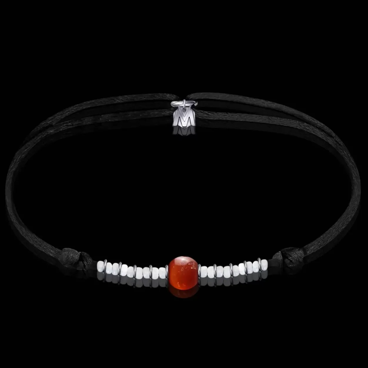 Online Michaël Vessière Bracelet Pierre Cornaline Immacule Sur Cordon