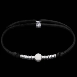 Clearance Michaël Vessière Bracelet Pierre Cristal De Roche Immacule Sur Cordon