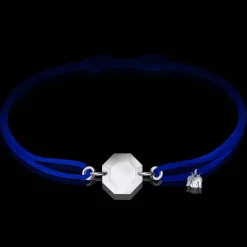 Discount Michaël Vessière Bracelet Porte-Bonheur Pierre Clair Cordon Bleu Electrique