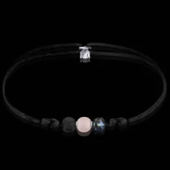 Outlet Michaël Vessière Bracelet Quartz Rose + Verre Made In France