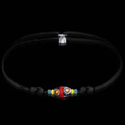 New Michaël Vessière Bracelet Renaissance Verre De Murano Sur Cordon - 10 Ex
