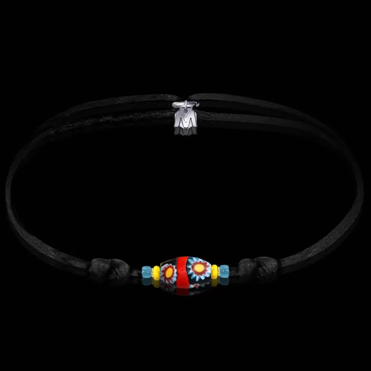 New Michaël Vessière Bracelet Renaissance Verre De Murano Sur Cordon - 10 Ex