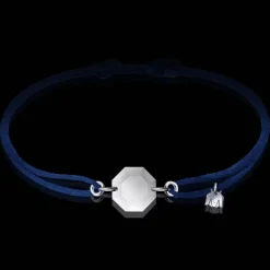 Sale Michaël Vessière Bracelet Rock Porte-Bonheur Pierre Claire Sur Cordon