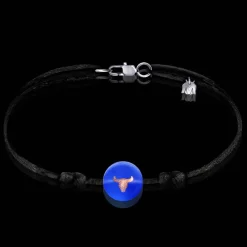 New Michaël Vessière Bracelet Signe Astrologique Taureau Sur Cordon