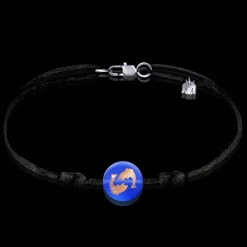 Sale Michaël Vessière Bracelet Signe Astrologique Poissons Sur Cordon