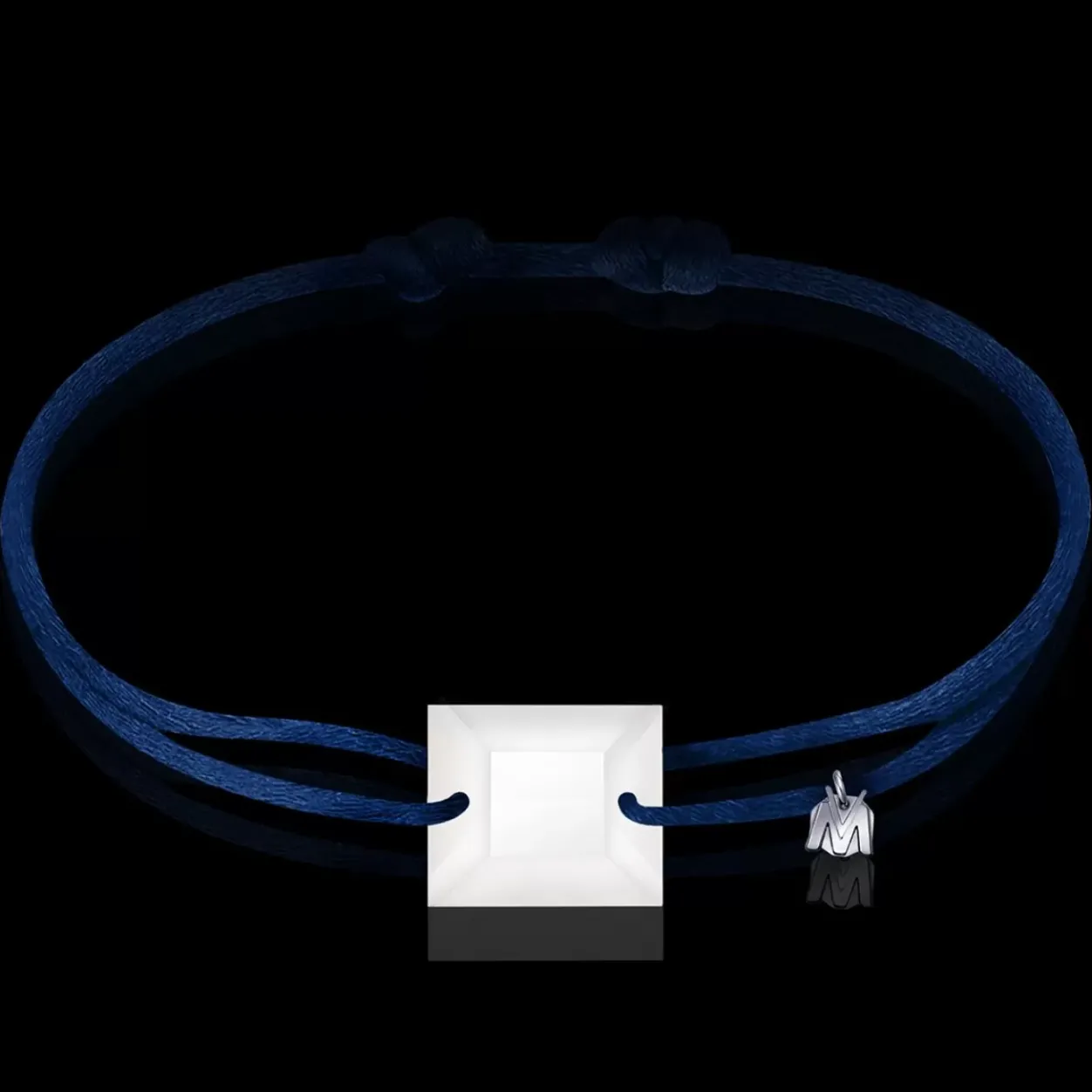 Online Michaël Vessière Bracelet Square Art Deco Sur Cordon