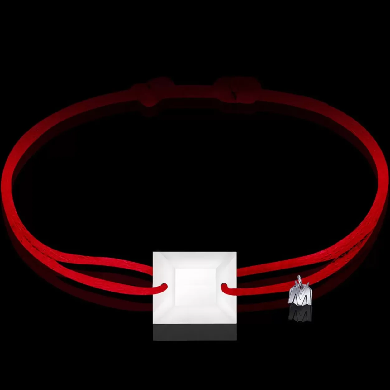 Hot Michaël Vessière Bracelet Square Art Deco Sur Cordon