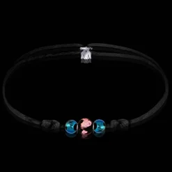 Online Michaël Vessière Bracelet Tresor D'Argent - Rose&Bleu