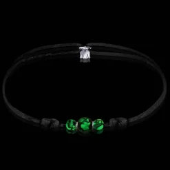 Discount Michaël Vessière Bracelet Tresor D'Argent - Vert