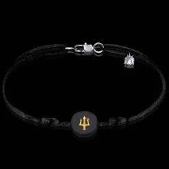 Sale Michaël Vessière Bracelet Trident De Poseidon Sur Cordon