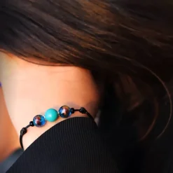 Michaël Vessière Bracelet Turquoise + Verre Made In France